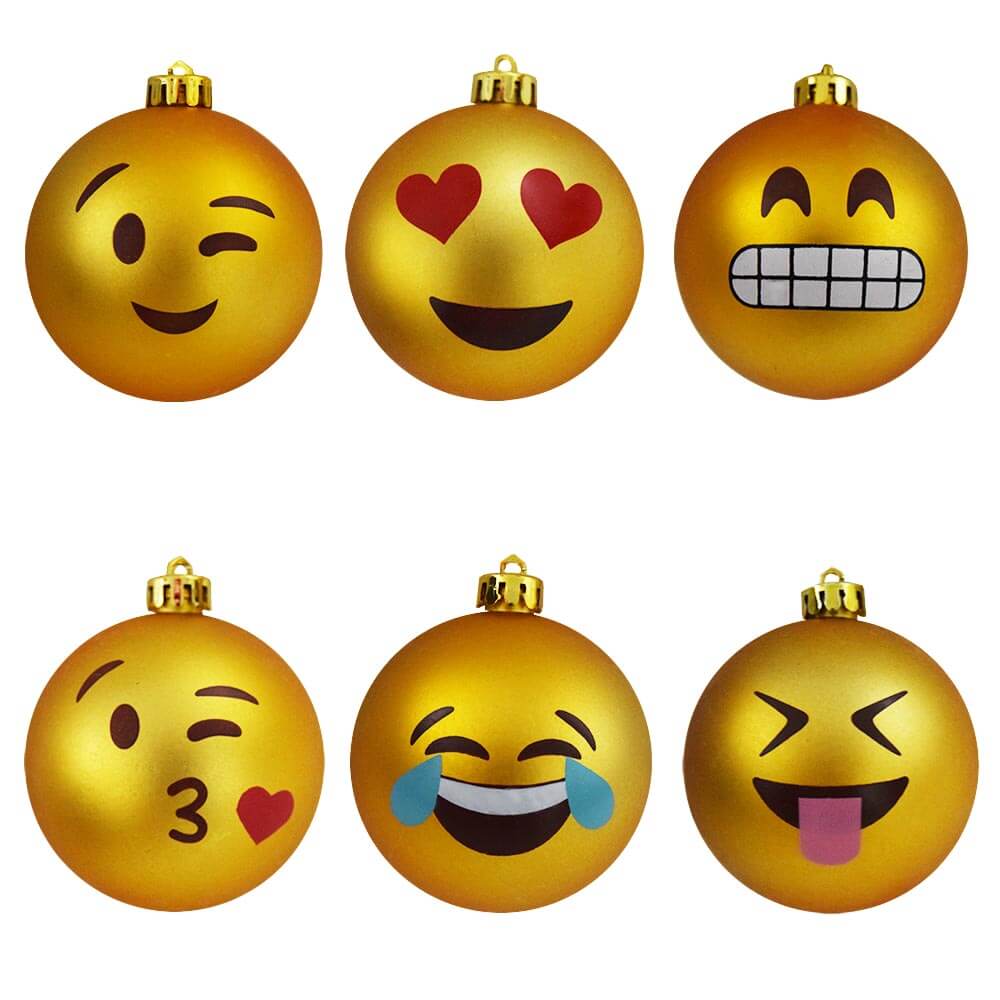 μπάλες smileys σε διακοσμήσεις emoticon χριστουγεννιάτικων δέντρων
