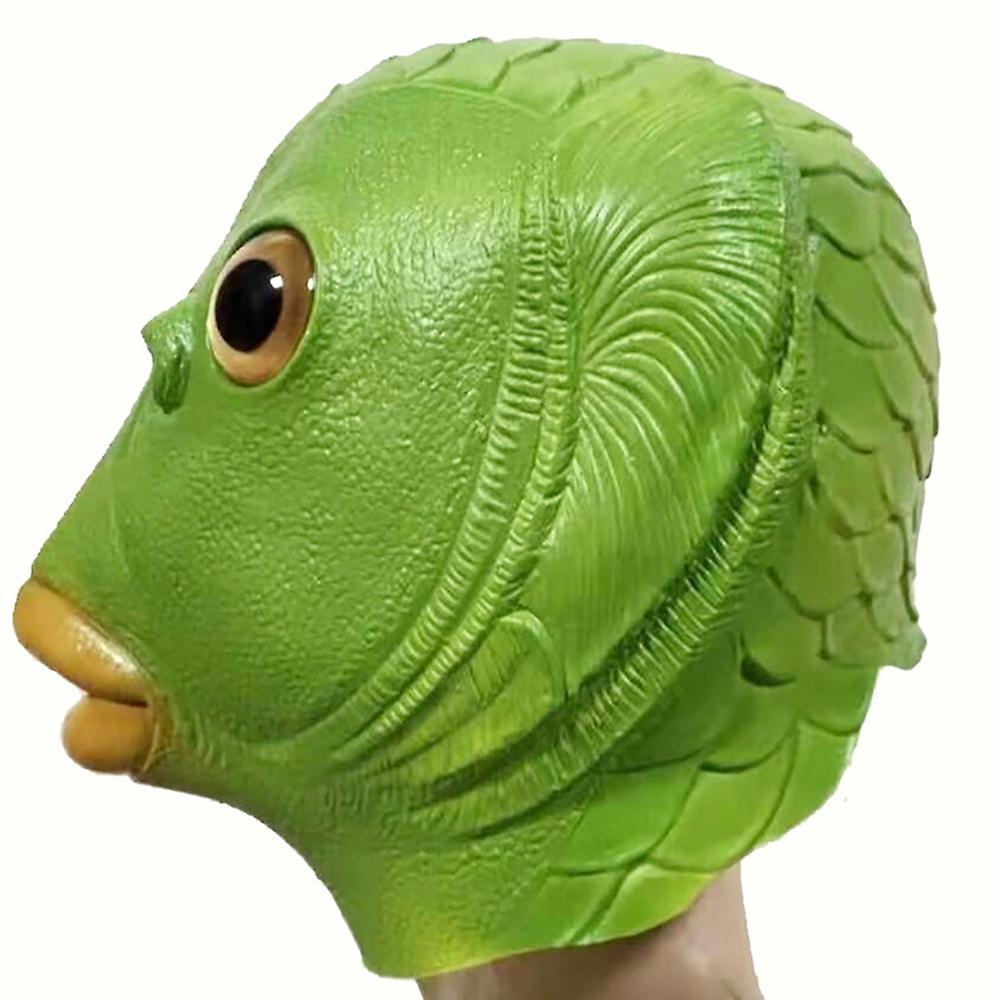 Μάσκα σιλικόνης προσώπου με πράσινο κεφάλι ψαριού