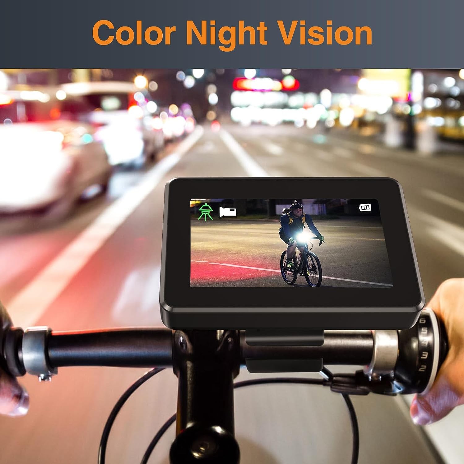 Σετ οθόνη ποδηλάτου με κάμερα με νυχτερινή όραση