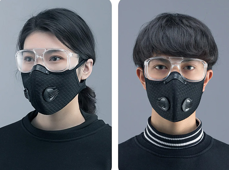 προστατευτικά γυαλιά με μάσκα κατά του ιού της κορώνας
