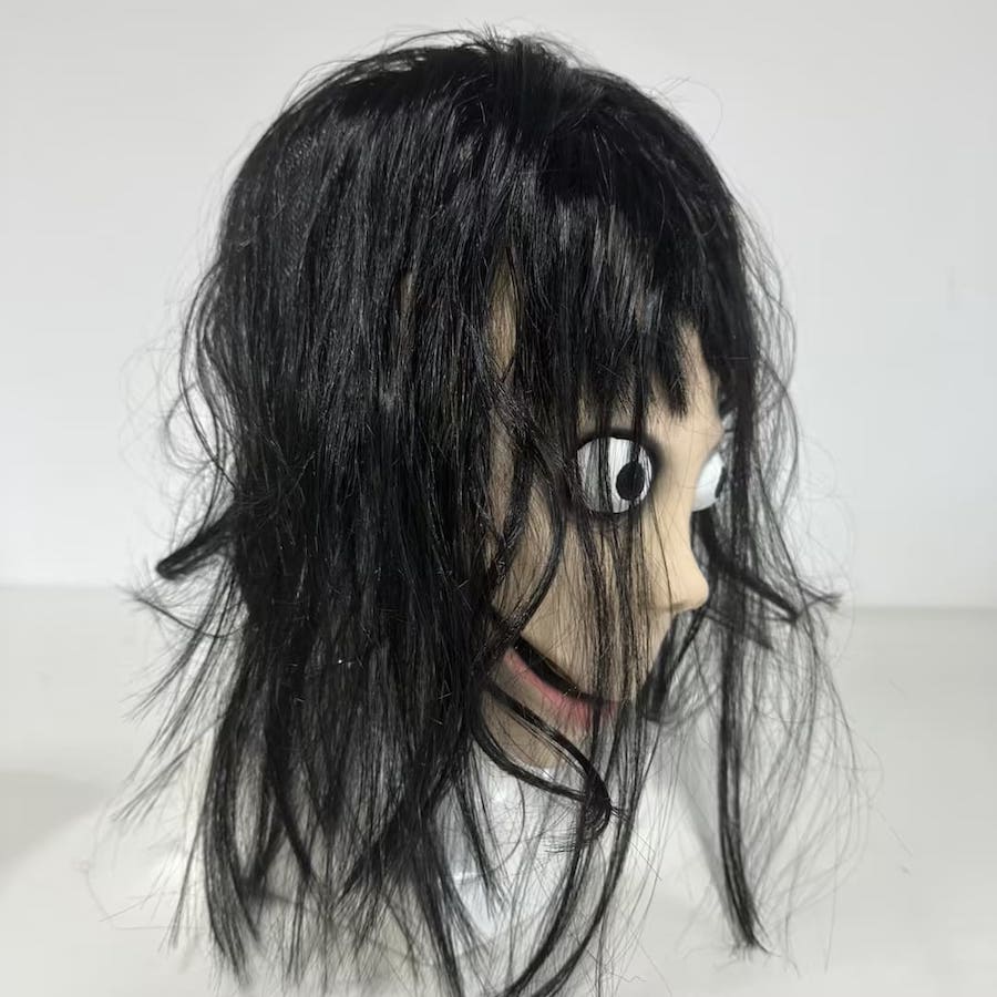 Τρομακτική μάσκα προσώπου κορίτσι (κούκλα) Momo