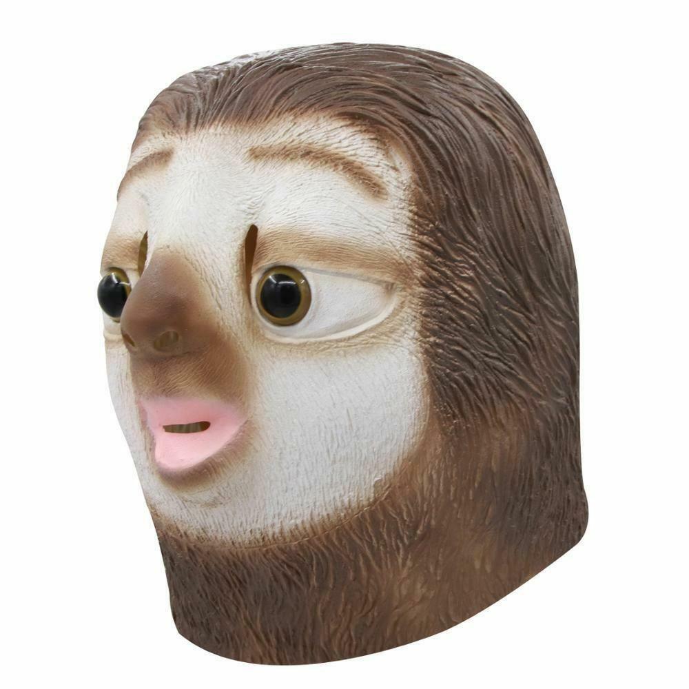 Μάσκα λάτεξ σιλικόνης κεφαλής Sloth προσώπου