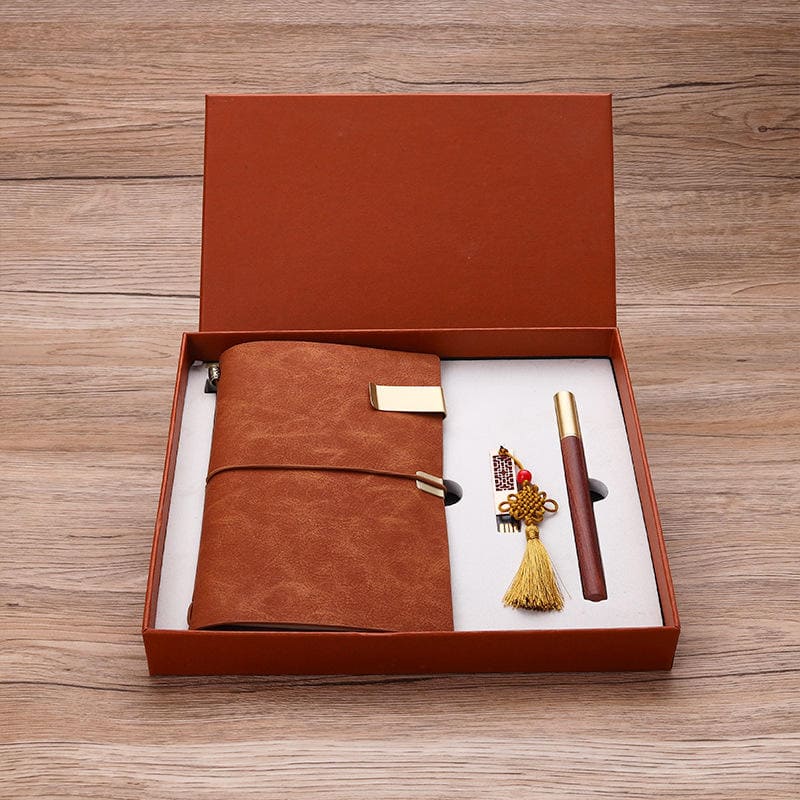 ξύλινο στυλό με σετ σημειωματάριο δώρο
