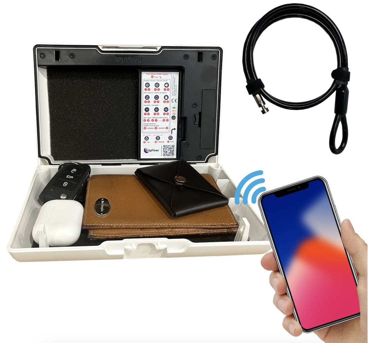 έξυπνο φορητό χρηματοκιβώτιο UpLock μίνι χρηματοκιβώτιο για κινητά τιμαλφή