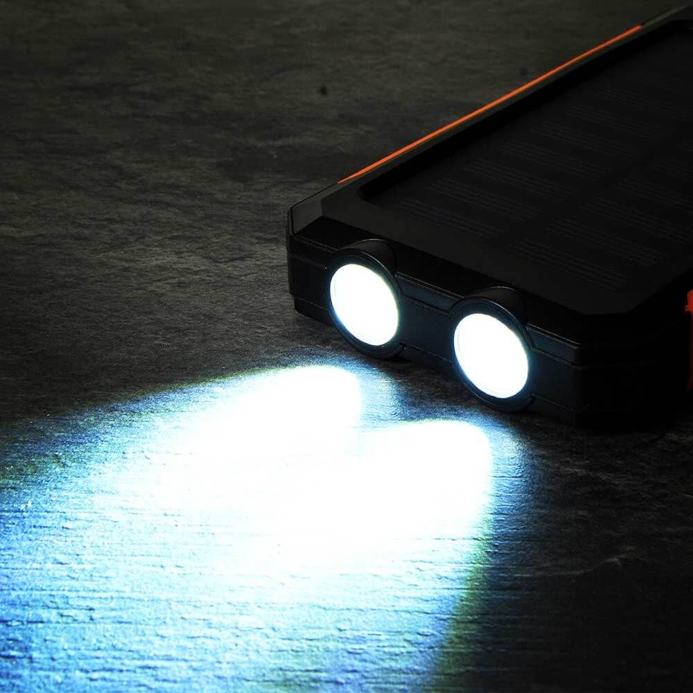 φορητός ηλιακός φορτιστής με φως LED