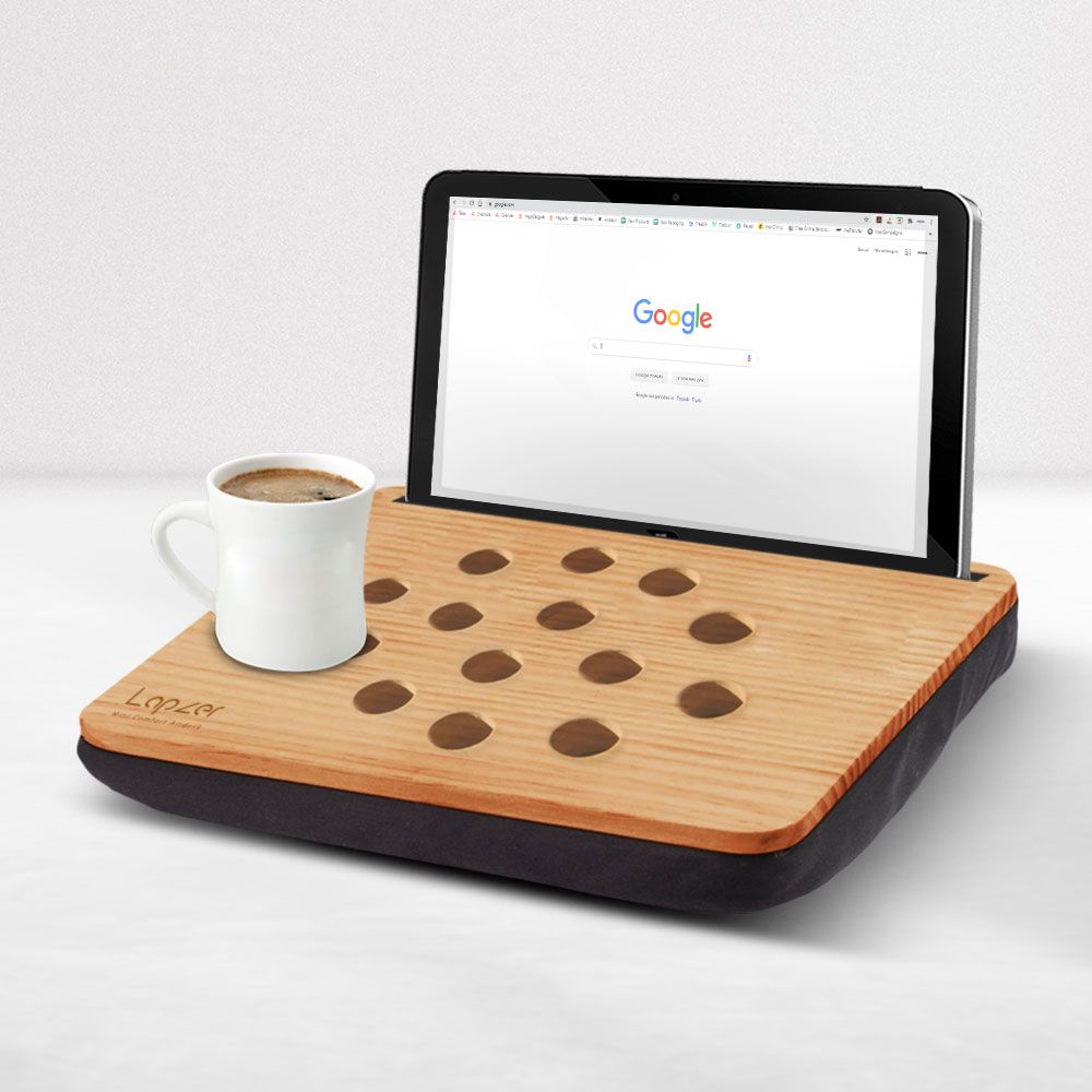 χαλάκι για tablet iPad - από ξύλο + μαξιλάρι