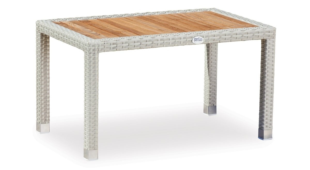 Ένα μοντέρνο, μεγαλύτερο βοηθητικό τραπέζι συνεδριάσεων για το μπαλκόνι ή τη βεράντα