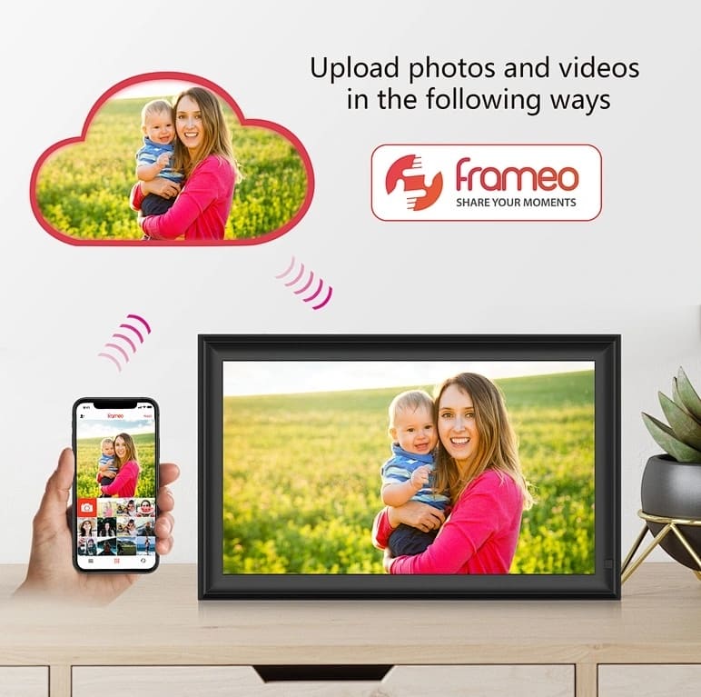 ψηφιακή κορνίζα για φωτογραφίες εφαρμογή wifi οθόνη αφής 15"