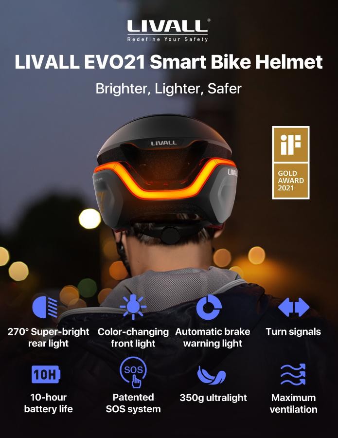 Κράνος ποδηλάτου SMART - Livall EVO21