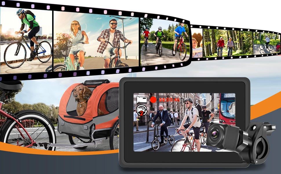 Κιτ ασφαλείας ποδηλάτου - κάμερα οπισθοπορείας με οθόνη