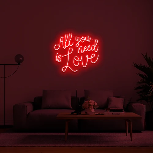 Φωτιζόμενη επιγραφή LED ALL YOU NEED IS LOVE