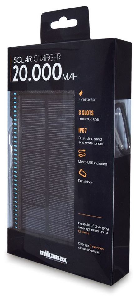 ηλιακός φορτιστής κινητού τηλεφώνου 20000 mah