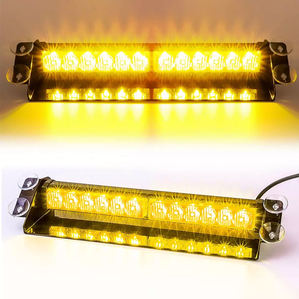 Προειδοποιητικά φώτα LED στροβοσκόπιο για το αυτοκίνητο 24 LED άσπρο κίτρινο χρώμα