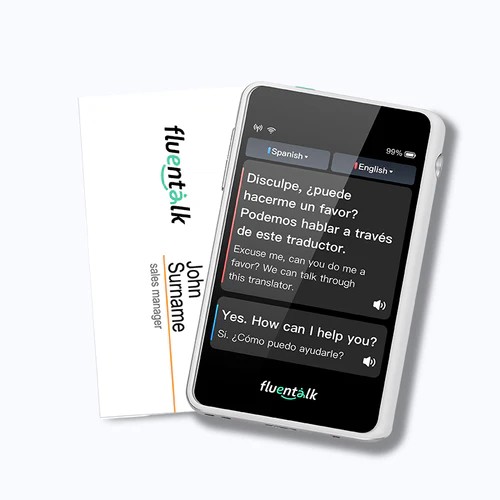 Fluentalk T1 mini - Μέγεθος κάρτας Visa με οθόνη HD 2,8".