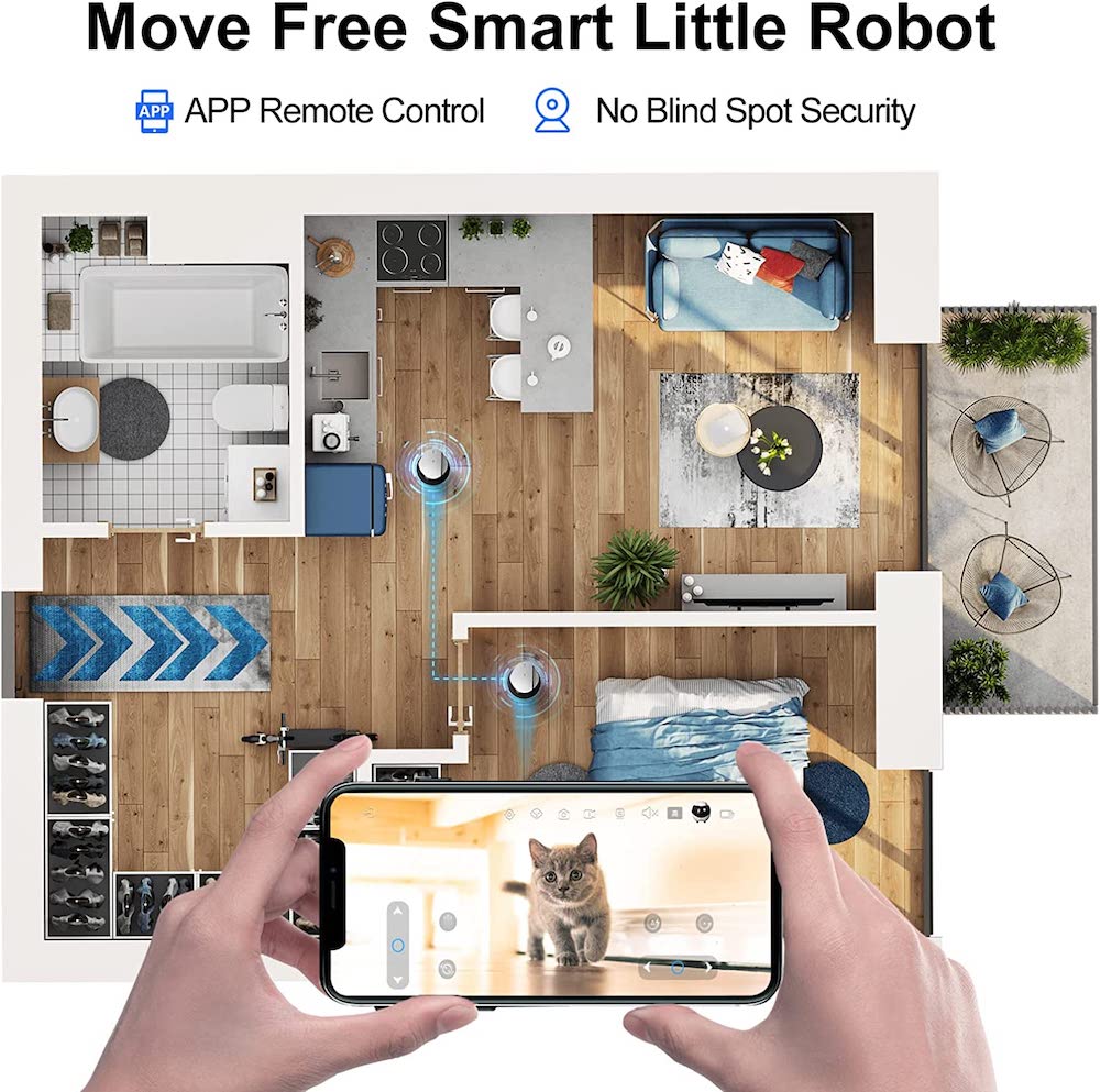 ρομπότ ασφαλείας για το διαμέρισμα, κάμερα full HD, τηλεχειριστήριο