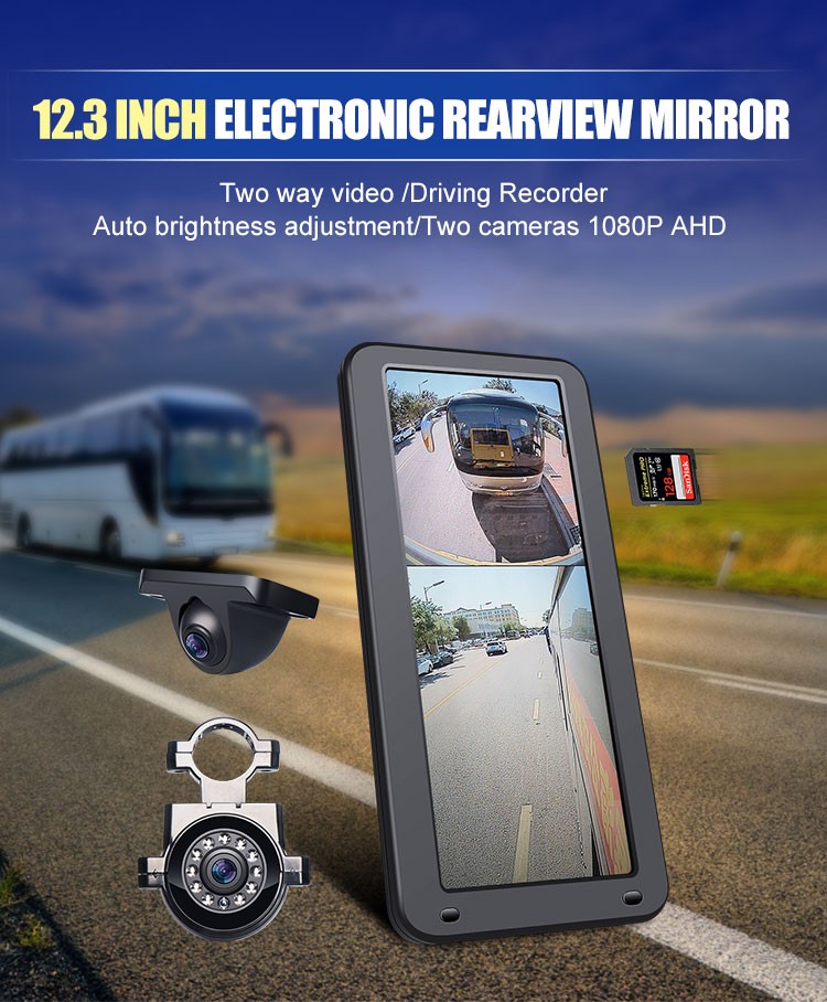 πίσω καθρέφτης για λεωφορεία με κάμερα οπισθοπορείας