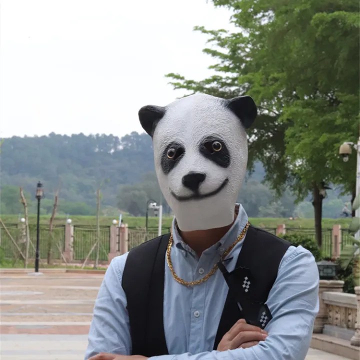 μάσκα σιλικόνης panda προσώπου και κεφαλιού