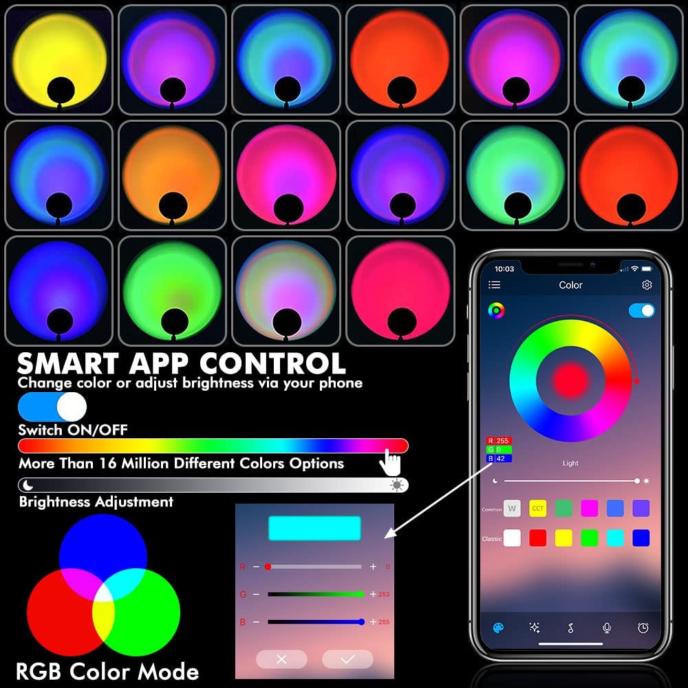 Λάμπα wifi για smartphone εφαρμογή για κινητά ελεγχόμενη RGB πολύχρωμη