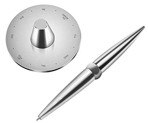 Ασημί στυλό από ανοξείδωτο ατσάλι με μαγνητική βάση