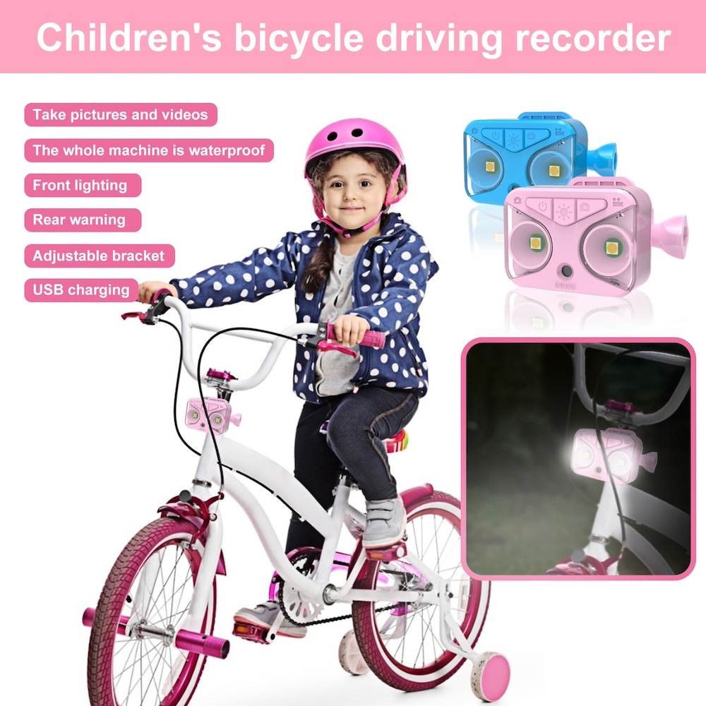 παιδική κάμερα ποδηλάτου με φως ποδηλάτου